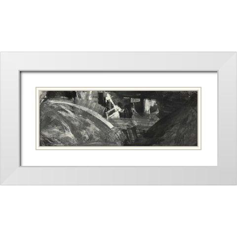 Sfumature di grigio II White Modern Wood Framed Art Print with Double Matting by Corrado, Italo
