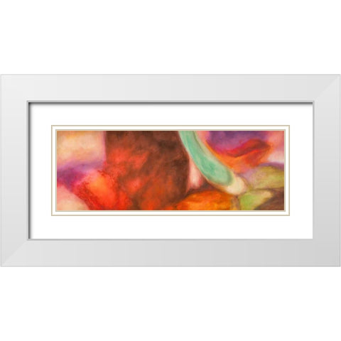 Nirvana White Modern Wood Framed Art Print with Double Matting by Demos, Jean-Luc