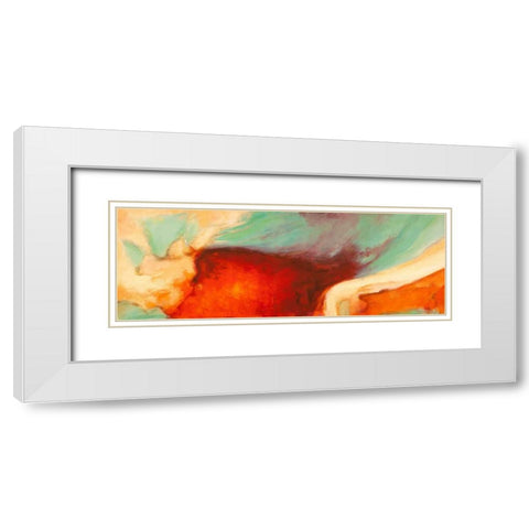 Namaste White Modern Wood Framed Art Print with Double Matting by Demos, Jean-Luc