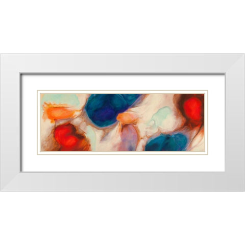 Shangri-La White Modern Wood Framed Art Print with Double Matting by Demos, Jean-Luc