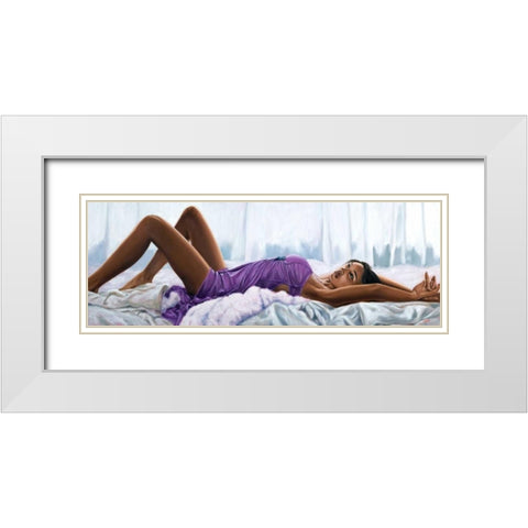 Beauty White Modern Wood Framed Art Print with Double Matting by Silver, John