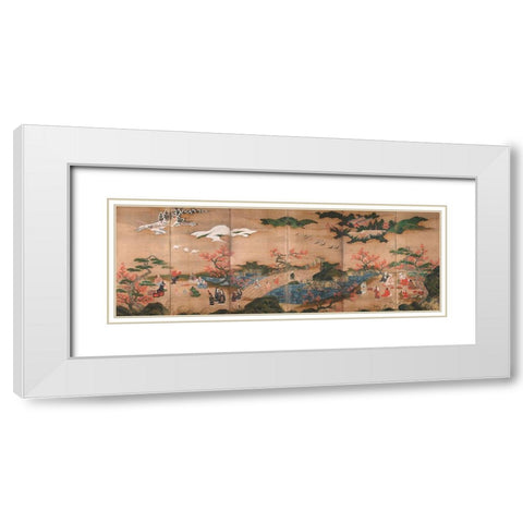Maple Viewers White Modern Wood Framed Art Print with Double Matting by Hideyori, Kano