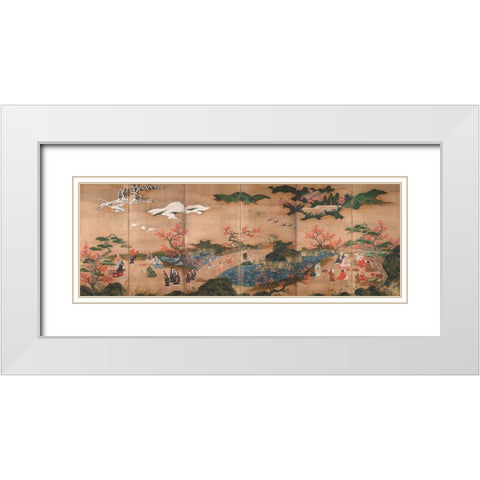 Maple Viewers White Modern Wood Framed Art Print with Double Matting by Hideyori, Kano