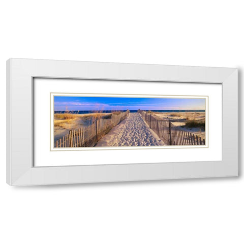 Pathway to the Beach, Florida, USA White Modern Wood Framed Art Print with Double Matting by Sohm , Joseph