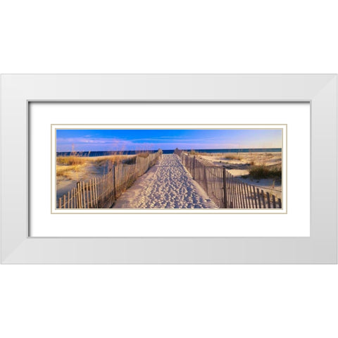 Pathway to the Beach, Florida, USA White Modern Wood Framed Art Print with Double Matting by Sohm , Joseph