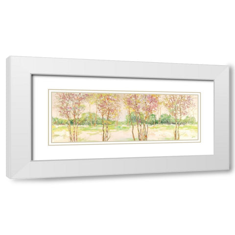 Bosco di betulle II White Modern Wood Framed Art Print with Double Matting by Lucas