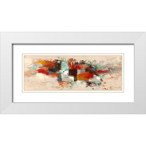 Primavera White Modern Wood Framed Art Print with Double Matting by Lucas