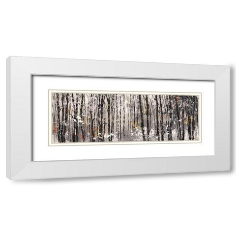 Bosco al mattino White Modern Wood Framed Art Print with Double Matting by Lucas