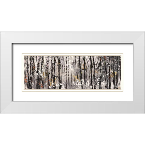 Bosco al mattino White Modern Wood Framed Art Print with Double Matting by Lucas