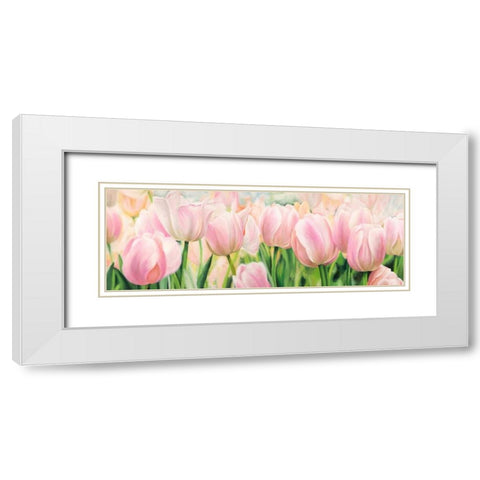 Primavera White Modern Wood Framed Art Print with Double Matting by Villa, Luca