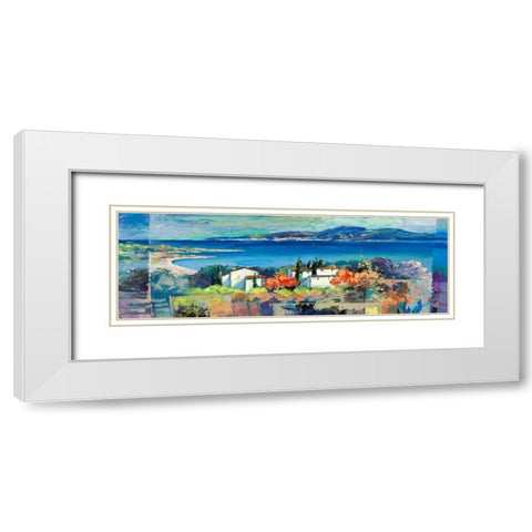 Racconto mediterraneo (detail) White Modern Wood Framed Art Print with Double Matting by Florio, Luigi