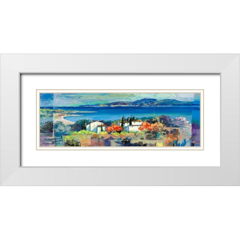 Racconto mediterraneo (detail) White Modern Wood Framed Art Print with Double Matting by Florio, Luigi