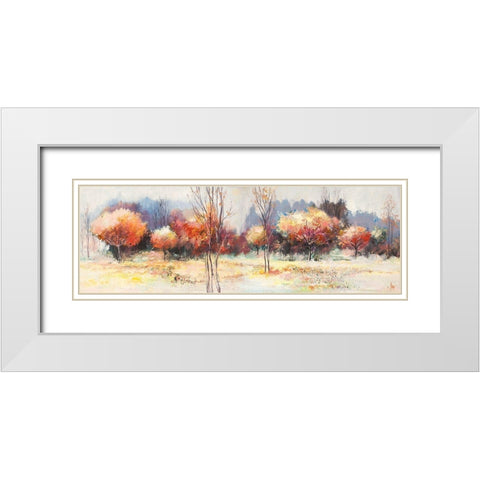 Boschi destate White Modern Wood Framed Art Print with Double Matting by Florio, Luigi
