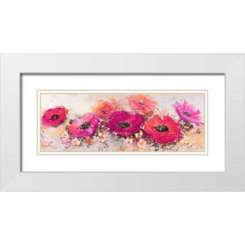 Fiori di maggio White Modern Wood Framed Art Print with Double Matting by Florio, Luigi