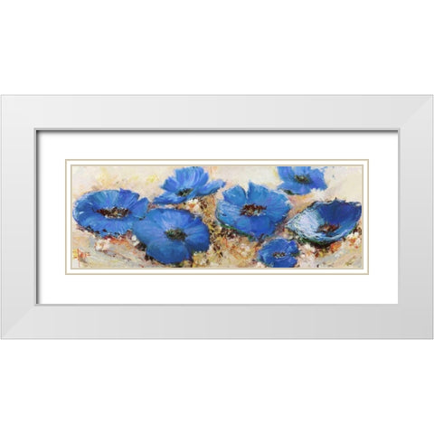 Fiori di marzo White Modern Wood Framed Art Print with Double Matting by Florio, Luigi