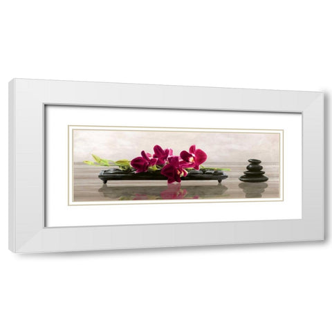 Elevate White Modern Wood Framed Art Print with Double Matting by Mills, Shin