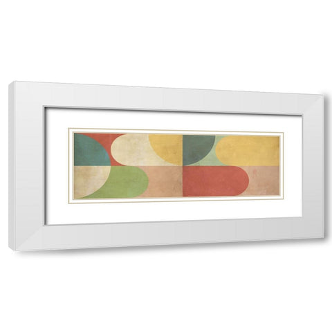 Northern Horizon White Modern Wood Framed Art Print with Double Matting by Nava, Sandro