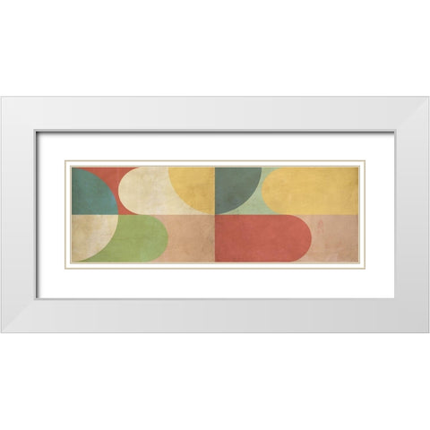 Northern Horizon White Modern Wood Framed Art Print with Double Matting by Nava, Sandro