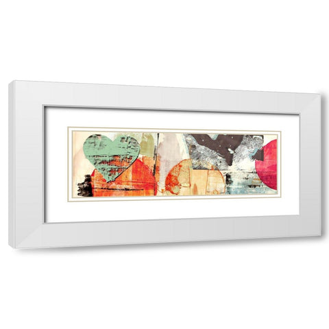 Pop Love #1 (detail) White Modern Wood Framed Art Print with Double Matting by Winkel, Peter