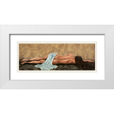 Sogno White Modern Wood Framed Art Print with Double Matting by ROMEO
