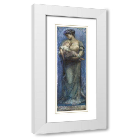 O Holy Night White Modern Wood Framed Art Print with Double Matting by Raymond, Henry