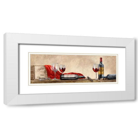 Grand Cru Wines White Modern Wood Framed Art Print with Double Matting by Ferrari, Sandro