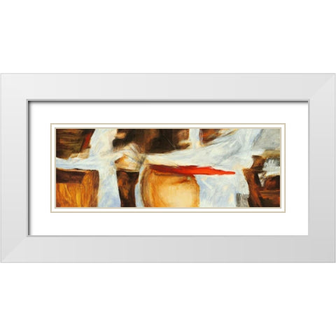 The sound of wood White Modern Wood Framed Art Print with Double Matting by Stone, Jim
