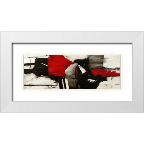 Red Profile White Modern Wood Framed Art Print with Double Matting by Stone, Jim