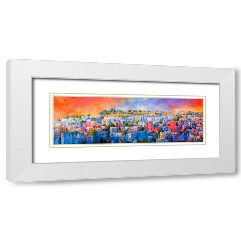 Jodhpur la citta blu White Modern Wood Framed Art Print with Double Matting by Marzari, Tebo