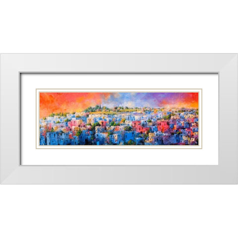 Jodhpur la citta blu White Modern Wood Framed Art Print with Double Matting by Marzari, Tebo