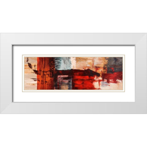 Breathe White Modern Wood Framed Art Print with Double Matting by Taylor, Heather