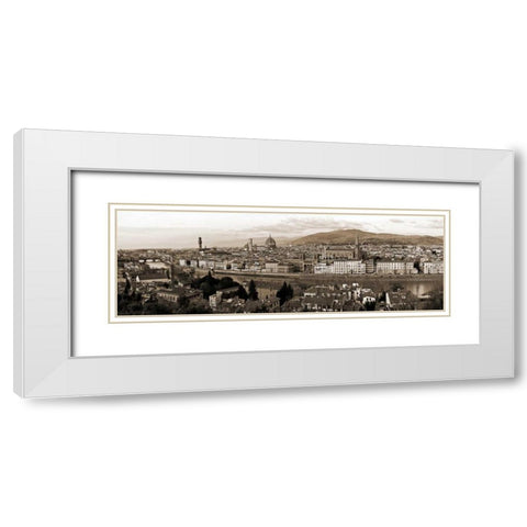Panoramic view of Florence White Modern Wood Framed Art Print with Double Matting by Ratsenskiy, Vadim