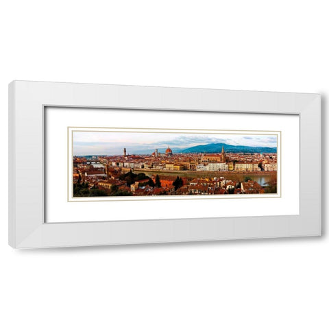 Panoramic view of Florence White Modern Wood Framed Art Print with Double Matting by Ratsenskiy, Vadim