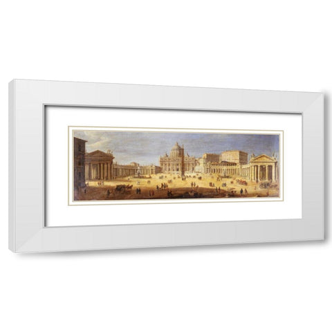 Piazza San Pietro Rome White Modern Wood Framed Art Print with Double Matting by van Wittel, Gaspar