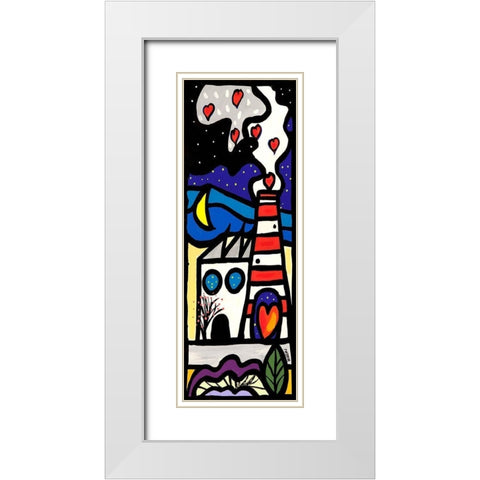 Fabbricare amore 2 White Modern Wood Framed Art Print with Double Matting by Wallas