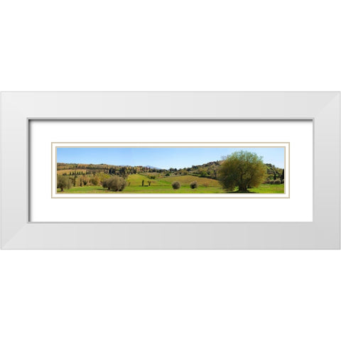 Val dOrcia-Siena-Tuscany White Modern Wood Framed Art Print with Double Matting by Pangea Images