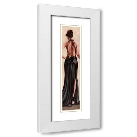 Soiree White Modern Wood Framed Art Print with Double Matting by Duval, Sonya