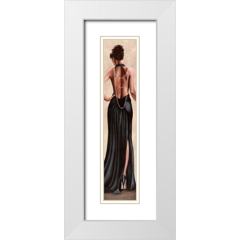 Soiree White Modern Wood Framed Art Print with Double Matting by Duval, Sonya