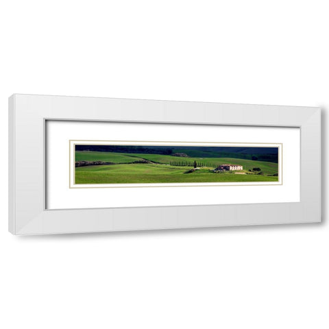 A villa in Tuscany White Modern Wood Framed Art Print with Double Matting by Ratsenskiy, Vadim