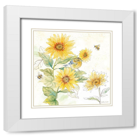 Be My Sunshine II White Modern Wood Framed Art Print with Double Matting by Coulter, Cynthia