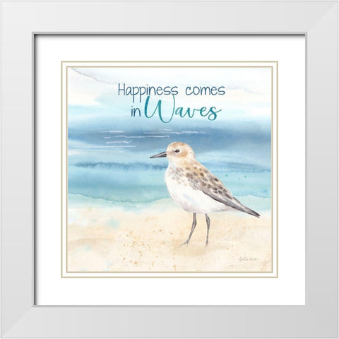 By the Seashore XI White Modern Wood Framed Art Print with Double Matting by Coulter, Cynthia