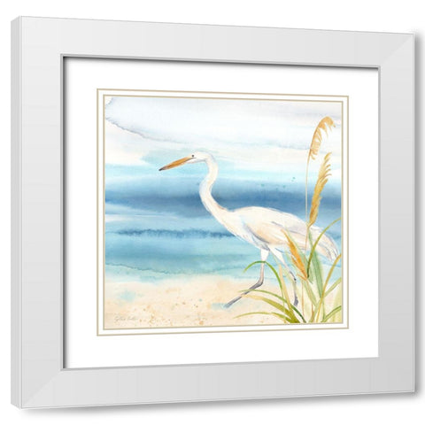 By the Seashore XVI White Modern Wood Framed Art Print with Double Matting by Coulter, Cynthia
