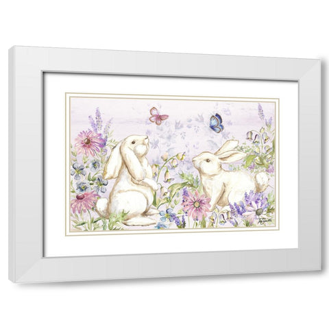 Butterfly Trail IV White Modern Wood Framed Art Print with Double Matting by Tre Sorelle Studios