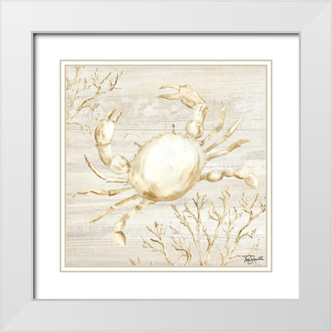 Calm Shores II White Modern Wood Framed Art Print with Double Matting by Tre Sorelle Studios