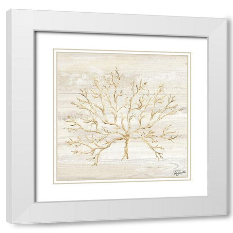 Calm Shores IV White Modern Wood Framed Art Print with Double Matting by Tre Sorelle Studios