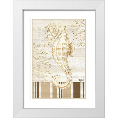 Calm Shores X White Modern Wood Framed Art Print with Double Matting by Tre Sorelle Studios