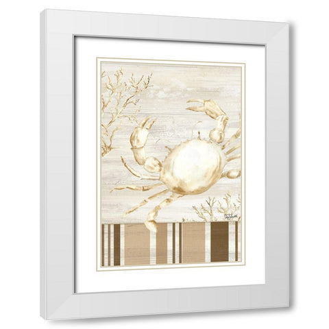 Calm Shores XI White Modern Wood Framed Art Print with Double Matting by Tre Sorelle Studios