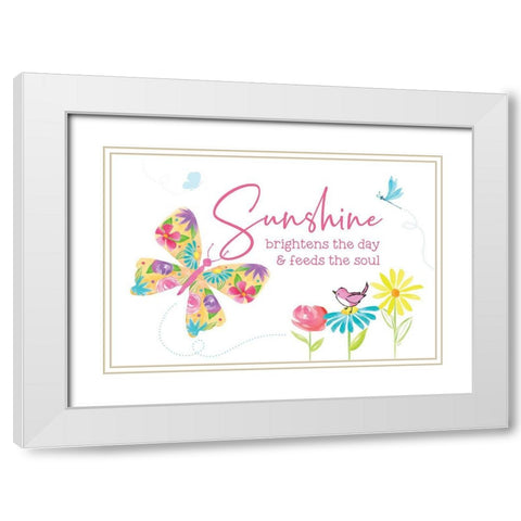 Dreams Take Flight on White I White Modern Wood Framed Art Print with Double Matting by Reed, Tara