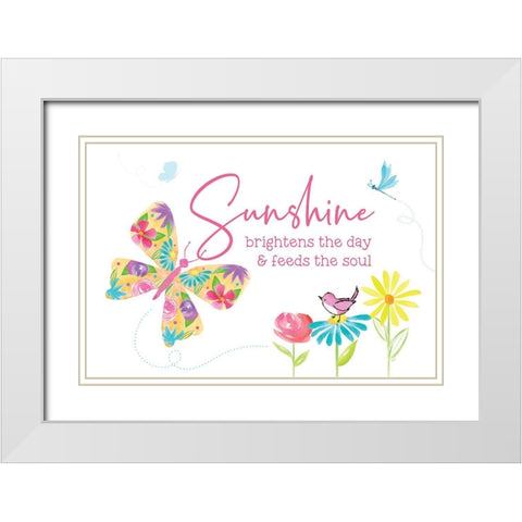 Dreams Take Flight on White I White Modern Wood Framed Art Print with Double Matting by Reed, Tara