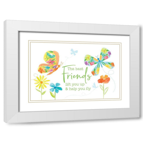 Dreams Take Flight on White IV White Modern Wood Framed Art Print with Double Matting by Reed, Tara